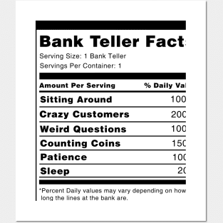 Bank Teller Facts Posters and Art